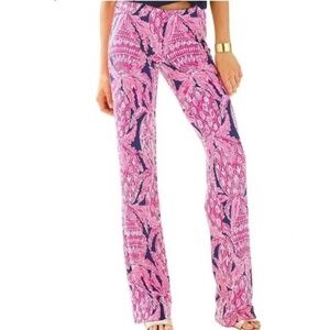 Lilly Pulitzer Georgia May Pull-On Palazzo Pant, Coco Safari, Large